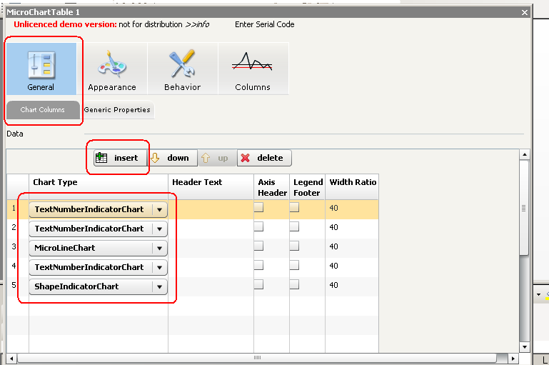 setup columns